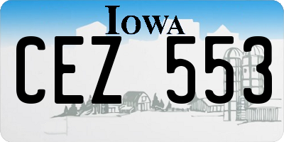 IA license plate CEZ553
