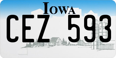 IA license plate CEZ593