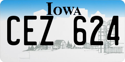 IA license plate CEZ624