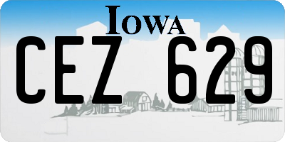 IA license plate CEZ629
