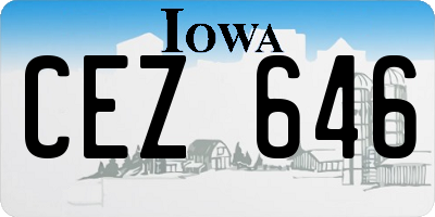 IA license plate CEZ646