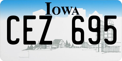 IA license plate CEZ695