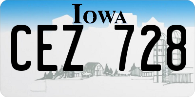 IA license plate CEZ728