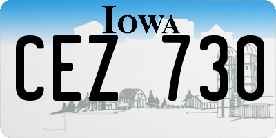 IA license plate CEZ730