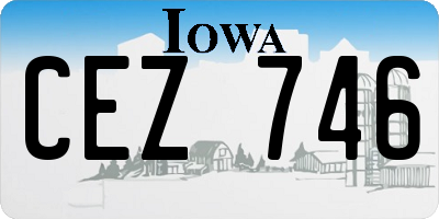 IA license plate CEZ746