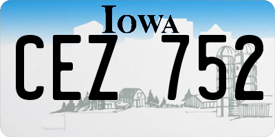 IA license plate CEZ752