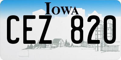 IA license plate CEZ820
