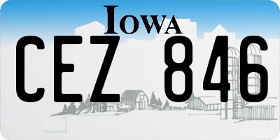 IA license plate CEZ846