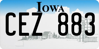 IA license plate CEZ883