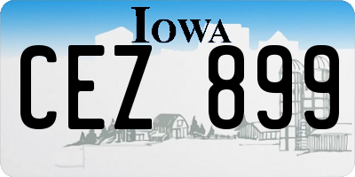 IA license plate CEZ899