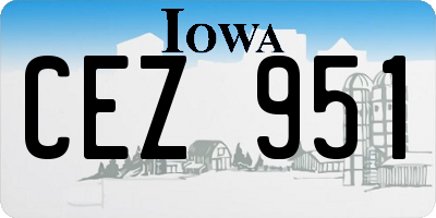 IA license plate CEZ951