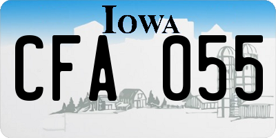 IA license plate CFA055