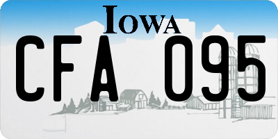IA license plate CFA095