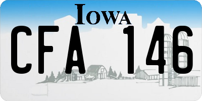 IA license plate CFA146