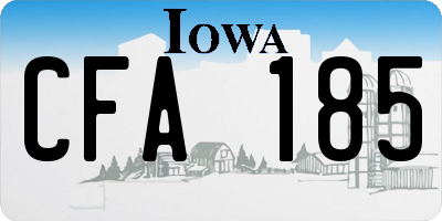 IA license plate CFA185