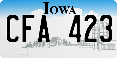 IA license plate CFA423