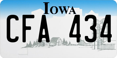 IA license plate CFA434