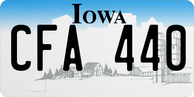 IA license plate CFA440