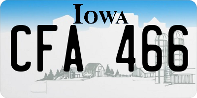 IA license plate CFA466
