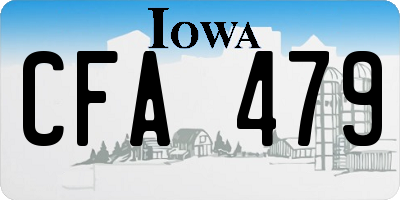IA license plate CFA479