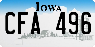 IA license plate CFA496