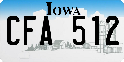 IA license plate CFA512
