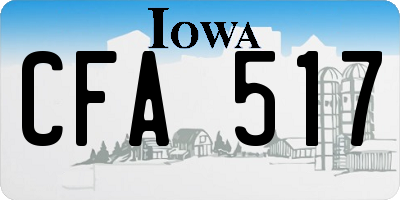 IA license plate CFA517