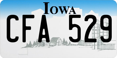 IA license plate CFA529