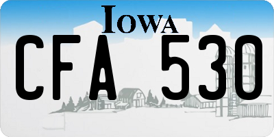 IA license plate CFA530