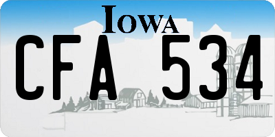 IA license plate CFA534