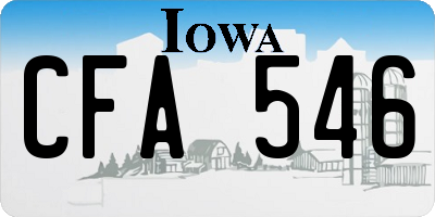IA license plate CFA546