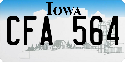 IA license plate CFA564