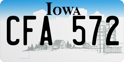 IA license plate CFA572