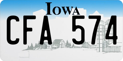 IA license plate CFA574