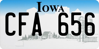 IA license plate CFA656