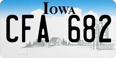 IA license plate CFA682