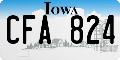 IA license plate CFA824