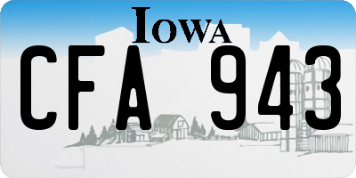IA license plate CFA943