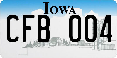 IA license plate CFB004