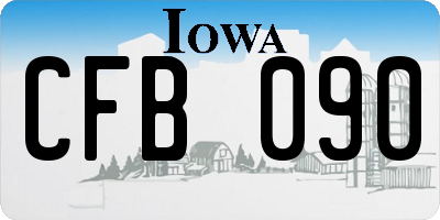 IA license plate CFB090
