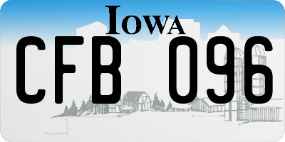 IA license plate CFB096