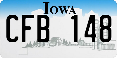 IA license plate CFB148