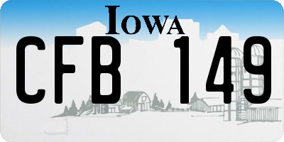 IA license plate CFB149