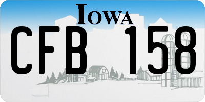 IA license plate CFB158