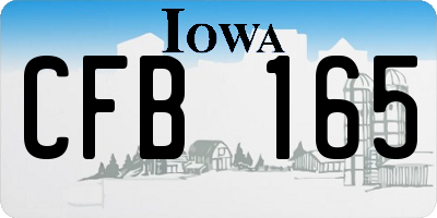 IA license plate CFB165