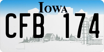 IA license plate CFB174