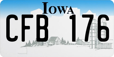 IA license plate CFB176
