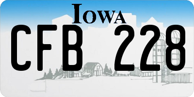 IA license plate CFB228