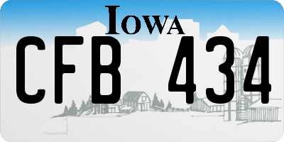 IA license plate CFB434