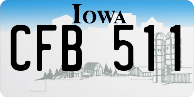 IA license plate CFB511